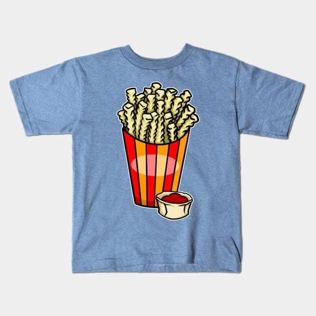 French Fries and Ketchup Kids T-Shirt by Laughin' Bones
